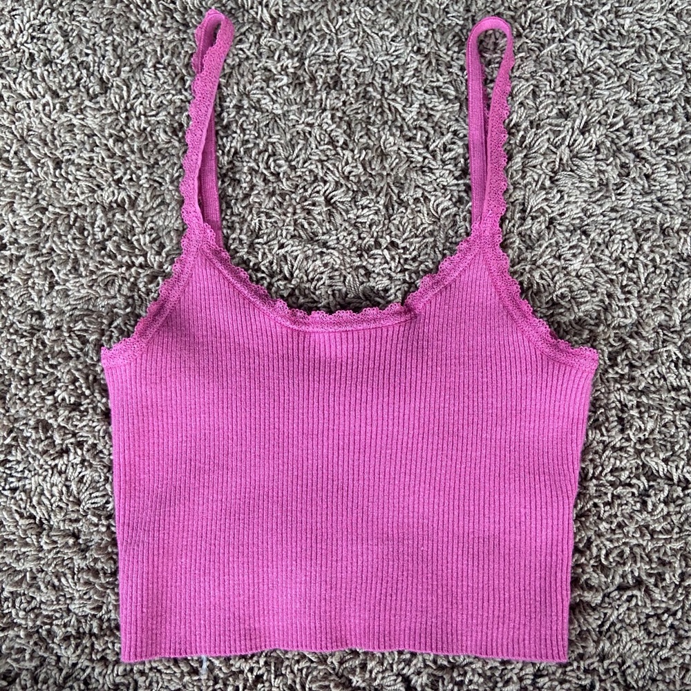 NWT Pacsun/Lottie Moss Hot Pink Cropped Tank